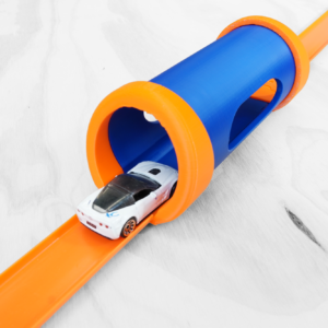 Hot Wheels Compatible Tunnel, custom 1/64 scale toy car tunnel in 7-inch size, made from eco-friendly PLA plastic.