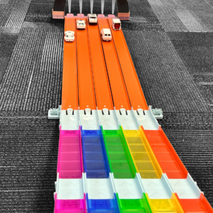 Hot Wheels Mario Kart Rainbow Road Compatible Extension Kit made with eco-friendly PLA Plastic, designed and manufactured in the USA