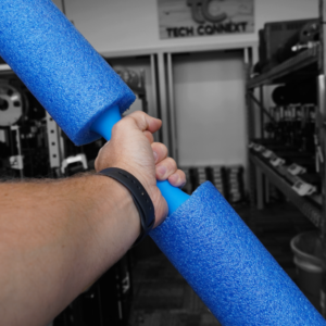 Double-Sided Pool Noodle Sword Handle for creating dual-bladed foam swords, perfect for pool parties and water duels, made from eco-friendly PLA plastic