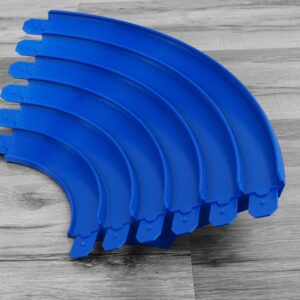6-Lane High-Bank 90° Curve Track for Hot Wheels Track, compatible with Super 6 Lane Raceway, made from eco-friendly PLA plastic
