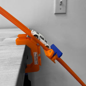 Eco-friendly racing track clamp USA-made car racing starting gate PLA plastic track clamp for 1/64 scale cars Small business racing accessory Environmentally friendly car racing setup