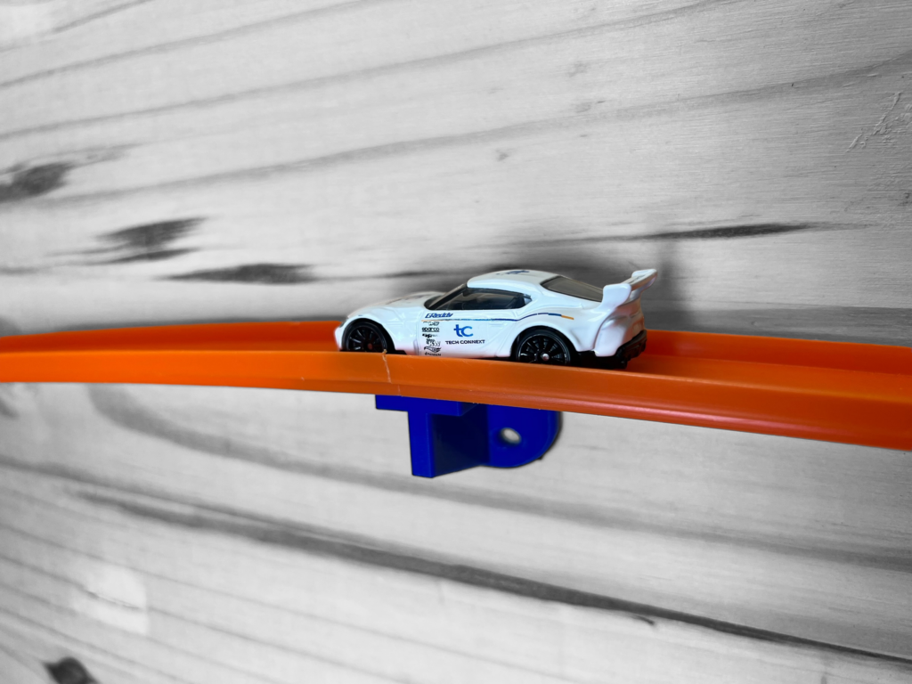 Hot Wheels Wall Track Compatible Mount | QuirkWorks 3D