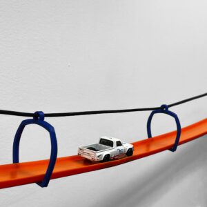 Hot Wheels Track Compatible Suspension Bridge for 1/64 scale cars, made with eco-friendly plastic in the USA