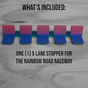 Mario Kart Rainbow Road Stopper | Rainbow Road Car Stopper | Rainbow Road Raceway | Compatible with Hot Wheels and Matchbox Cars and Track