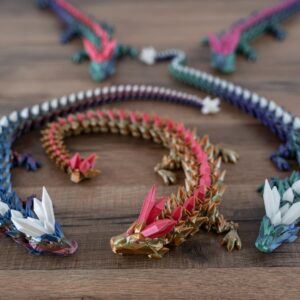 Articulating Dragon- Design by Cinderwing 3d| Crystal Dragon | Executive Fidget Toy | Fidget Toy
