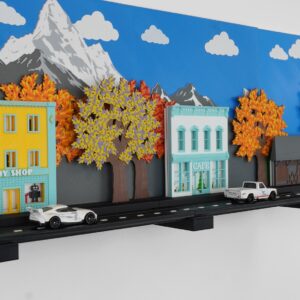 Hot Wheels wall display Slot car wall display 1/64 scale car display Swappable scenery track